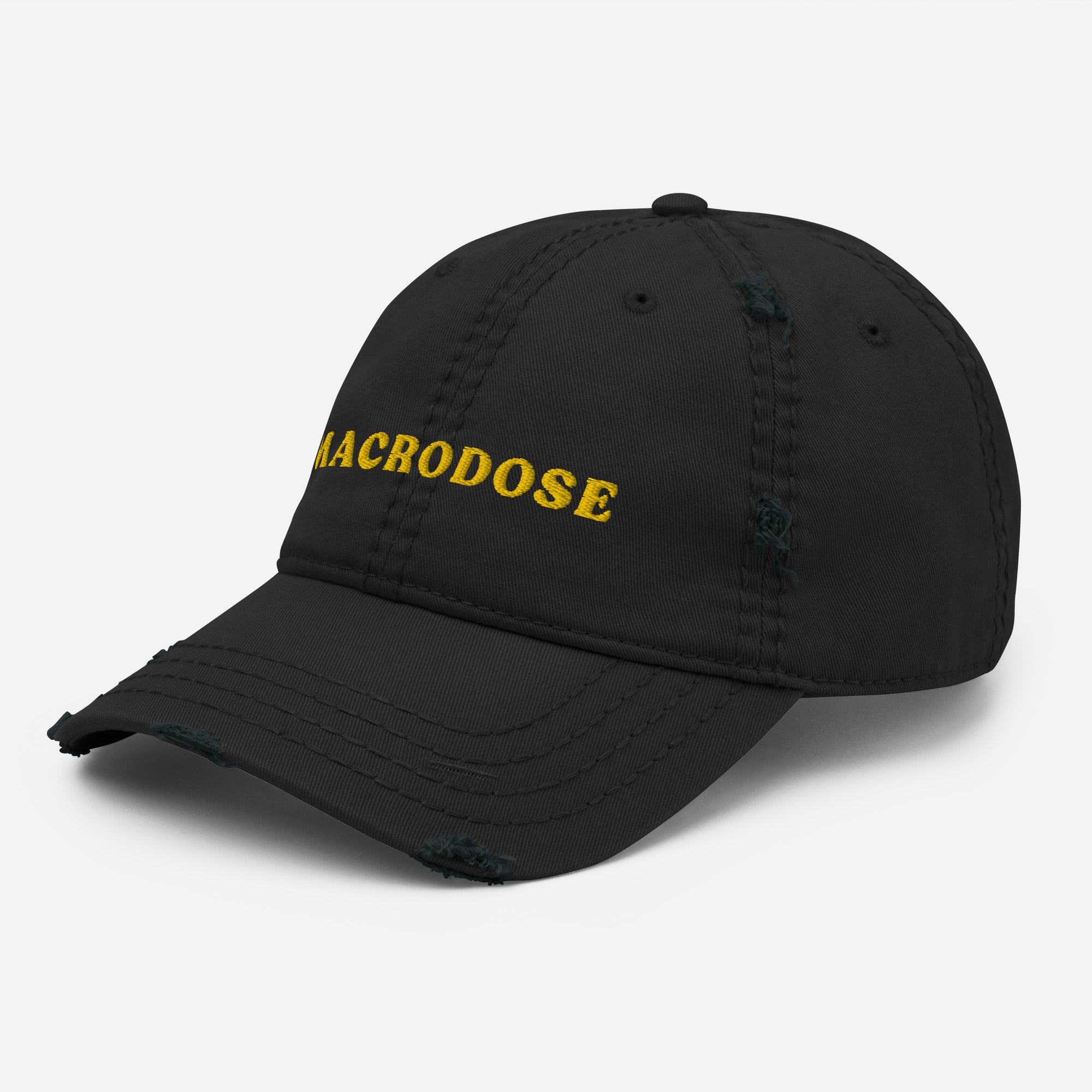 Macrodose Distressed Dad Hat – Daylight Curfew